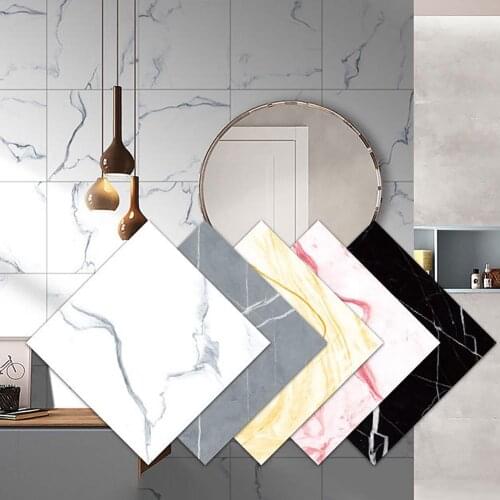 5Pcs Marble Effect Self Adhesive DIY Art Floor Tile Sticker Home Decal Decor