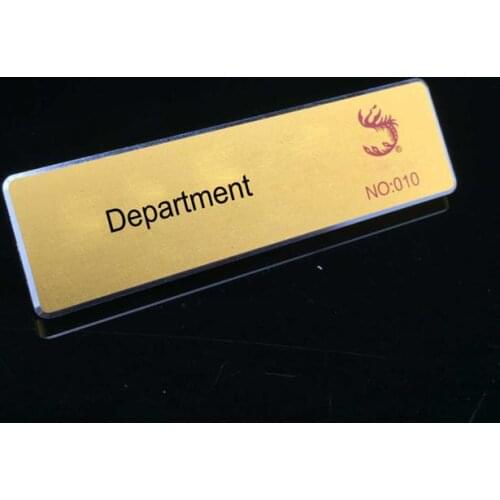 50pcs/lot 7*2cm;7*2.2cm; 6*2cm;7*2.5CM staff badge aluminium reusable name tag chest badge pin brooch sculpture painting badge