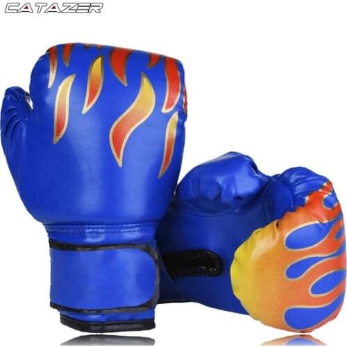 6OZ Kids Kick Boxing Gloves PU Punching Gloves Karate Muay Thai Guantes De Boxeo Free Fight MMA Sanda Training Equipment
