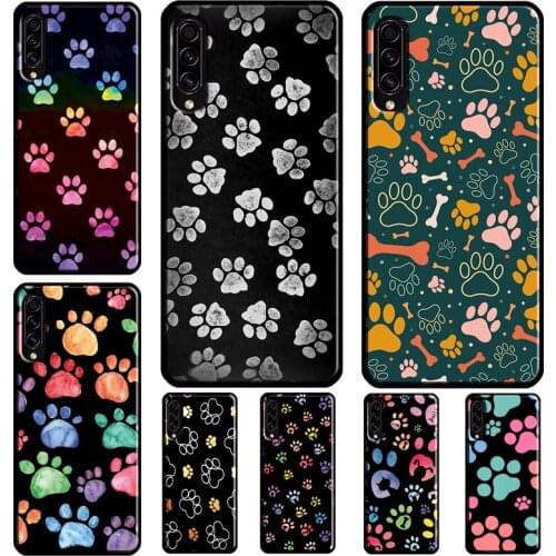 Watercolor Dog Cat Paw Soft Case For Samsung A12 A52 A72 A51 A71 A50 A70 A20 A30S A40 A21S A20e A32 A42 A11 A10