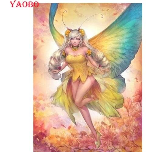 5d Diamond Painting New Arrivals Home Decor Diamond Mosaic butterfly fairy Picture Of Rhinestones Diamond Mosaic Full Layout
