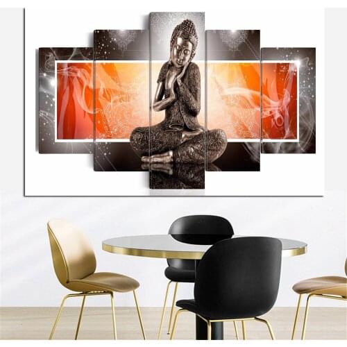 5pcs/set Diamond Painting 5D Buddha Religion Full Drill Square Diamond Embroidery Waterfall Cross Stitch Multi-picture