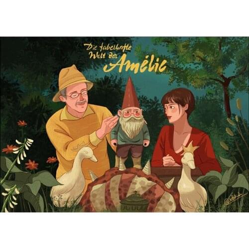 DIY Diamond Painting Color Lead Wind Retro Movie Illustration Drill Embroidery Cross Stitch Handcraft Gift For Home Decor JX316