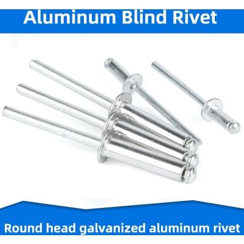 Aluminum Blind Rivets Core Pulling Rivet Riveting Fastene Round Head Open Type Puller Decoration Nail Pull Rivet Nail M4 M5