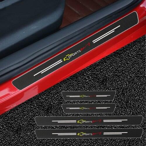 Mutips 4pcs Carbon Fiber Car Sticker Cover Accessories Automobile For Chevrolet Cruze Captiva Lacetti Aveo Orlando Epica Camaro