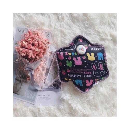 Free shipping Smooth hexagonal Cartoon pattern Hot water bag explosion proof charging electric hot water bag without water