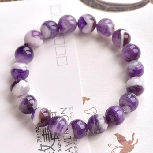 Genuine Natural Dream Amethysts Stone Bracelets Lavender Thousand level tower Amethysts Bracelet For Women Fashion Jewelry