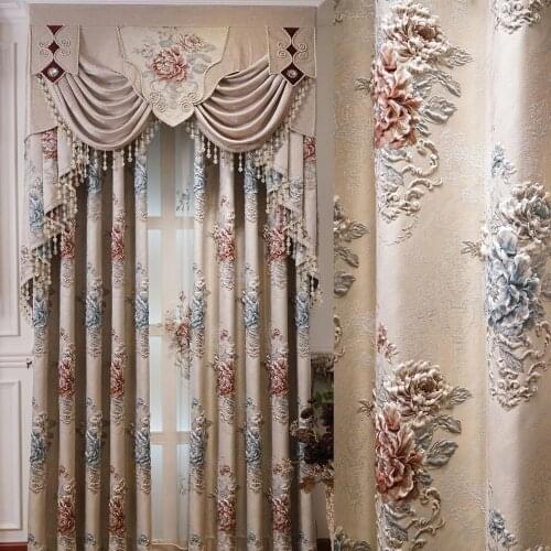 European Luxury Curtains for Window Curtains Styles for Living Room Elegant Drapes European Curtains Embroidered curtains