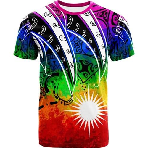 Kosrae 3D Printed t shirts for men Tribal Culture Polynesian Tattoos Turtle Man/Woman Harajuku Streetwear Tshirts Short sleeve