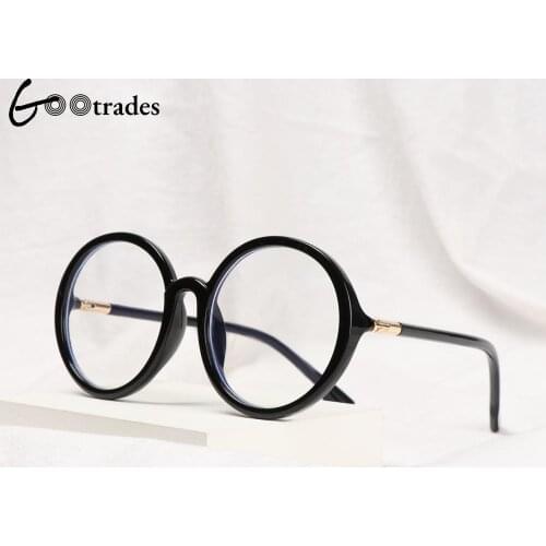 Gootrades Vintage Round Frame Anti-Blue Light Reading Glasses For Women Men Eye Protection Ultra Frame Light Eyeglasses