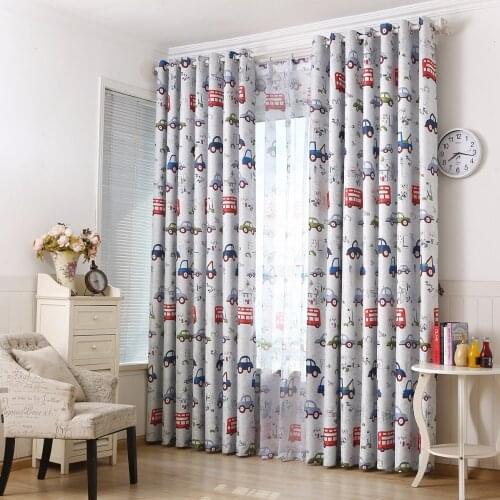 Gyrohome Cartoon Children Bedroom Curtain Cars Print Blackout Curtains matched Alternative GYC2160