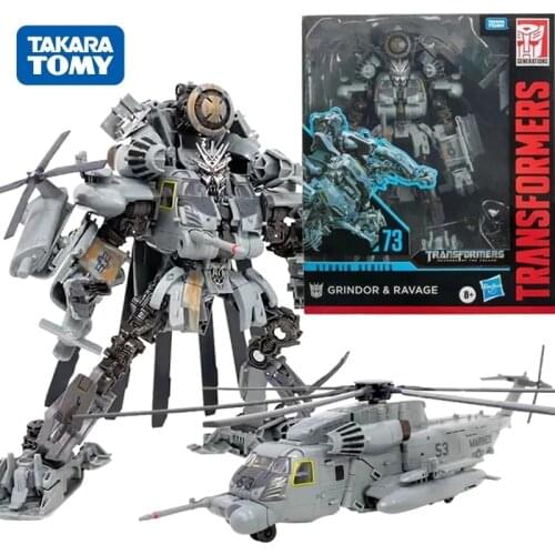 Takara Tomy Transformers Toys 9-Inch Leader Class SS73 Studio Series Grindor Ravage Action Figures Model Children Aldults Gift