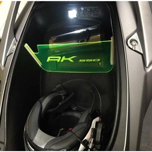 Motorcycle Acrylic Luggage compartment Compartment isolation board For KYMCO AK550 AK-550 2017 2018 WITH Logo(AK 550)