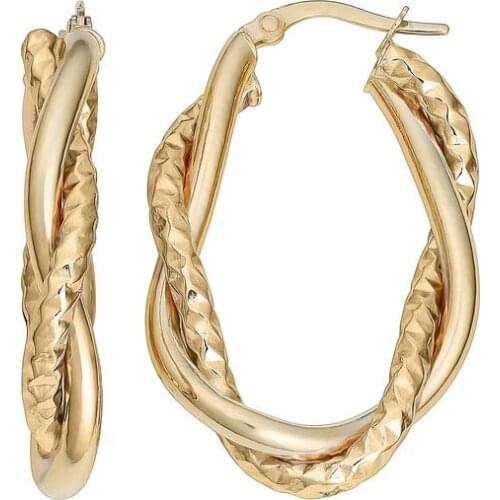 Exquisite European fashion Simplicity female jewelry Twisted cross Earrings romantic Valentines Day gift engagement Earrings