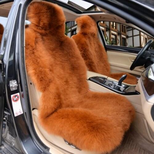 Full-length sheep fur 5 car seats in 1 set car seats cushion natural sheep fur seat cover for seats in winter