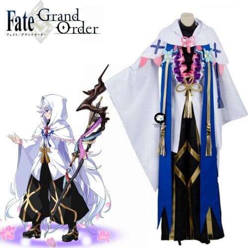 Fate Grand Order Caster Merlin Ambrosius Carnival Cosplay Costume Full Set Free Shipping