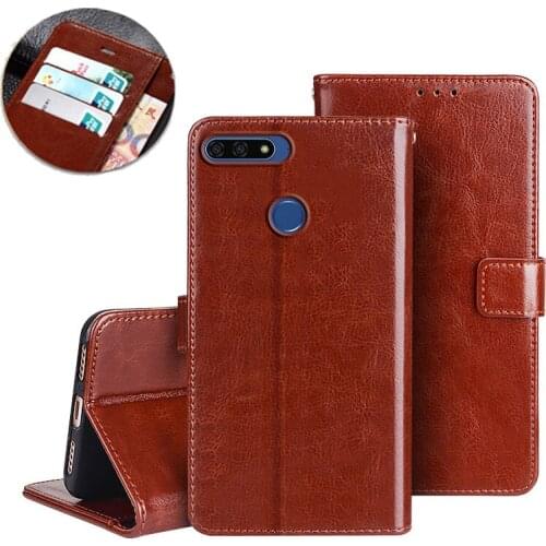 Honor 7C (5.7 inch) Leather Case on for Huawei Honor 7C AUM-L41 case sfor Huawei Honor 7C RU Flip Wallet Phone Cases Skin Cover