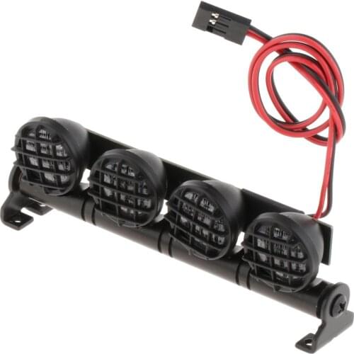 Metal RC Crawler Car 4LEDs Roof Light Flashing Lamp for MN90 MN91 1/12 Vehicles Model Buggy Trucks DIY Accs Parts