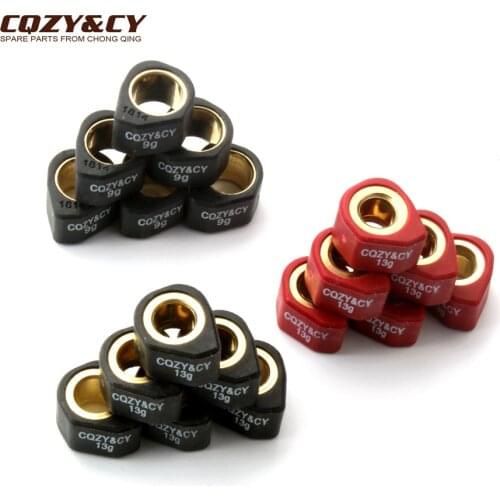 6PC Polygon Roller Set Sliders 18x14mm 13g for KYMCO 125 150 Agility R16 Plus Like Lx People S 200 4T
