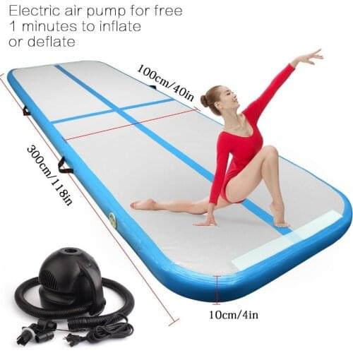 Inflatable Gymnastics Airtrack Tumbling Mat Air Track Floor Mat With Electric Pump Home Use/training/cheerleading/beach/water
