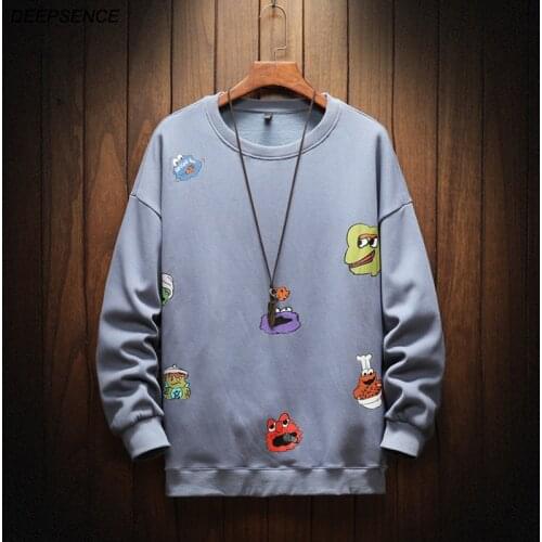 20201 New Mens Sweatshirt Casual Hip-Hop Streetwear Loose New Mens Fashion Personality Printed Top