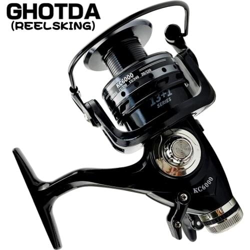 5.2:1 Fishing Reel Carp Spinning Reel Front and Rear Drags Metal Spool Sea Boat Reel