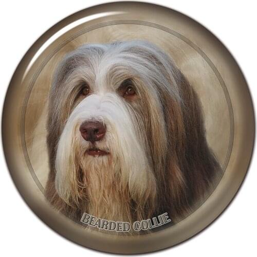 S30436# 13CM/15CM/17CM PVC Decal Bearded Collie Dog V1 Car Sticker Waterproof for Bumper Rear Window Laptop Toilet