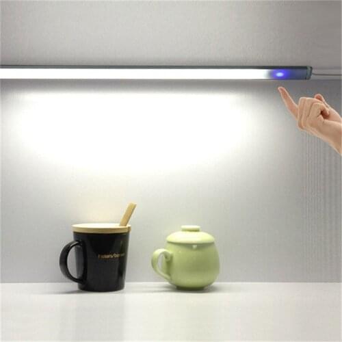Touch Sensor Control Switch USB LED Night Light Bar Lamp Closet Cabinet Corridor Wall Lamp Hallway Bedroom Kitchen Home