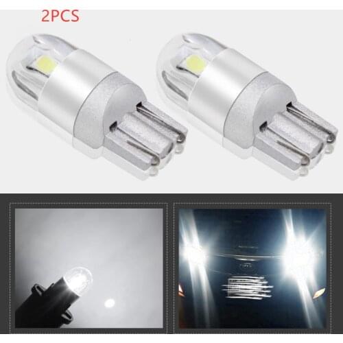 2pcs T10 LED Bulbs White 168 501 W5W LED Lamp T10 Wedge 3030 2SMD Interior Lights 12V - 24V 6000K License Plate Light