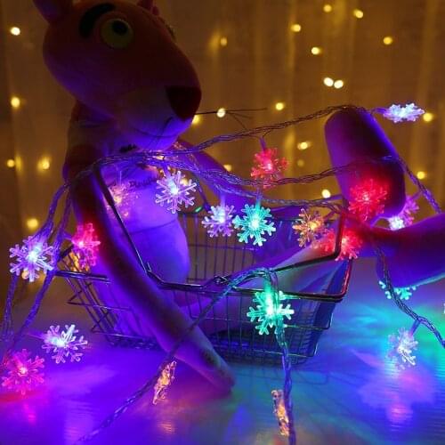 2/5/10M LED Snowflake String Fairy Lights Garland Room For Valentines Day Christmas Tree New Year Decoration Lighys