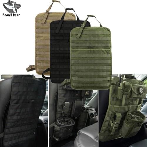 Tactical Hunting Car Seat Vehicle Panel Protector Back Organizer Storage MOLLE Bag Pouch Cover Case