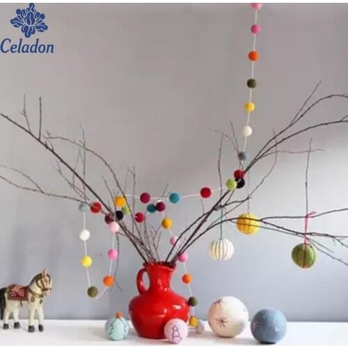 High Quality 15mm No Hold Mix Color Wool Felt Ball For DIY Dress Decoration Ball Banner DIY Home Ornaments