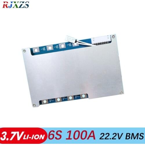 6S 100A 22.2V 25.2V li-ion BMS PCM battery protection board bms pcm with balancing for LicoO2 Limn2O4 li battery