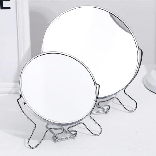 8 inch 6 inch metal frame mirror dressing mirror hairdressing mirror makeup mirror desktop double-sided mirror