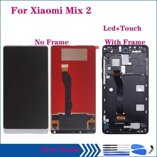 Original For Xiaomi Mi Mix2 LCD Display 10 Touch Screen Panel Digitizer Assembly for xiaomi MI Mix 2 MDE5 LCD with Frame