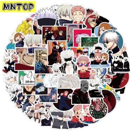 10/30/50Pcs/set Cartoon Anime Jujutsu Kaisen Mixed Stickers For Diy Skateboard Luggage Phone Case Guitar Gift Laptop Helmet