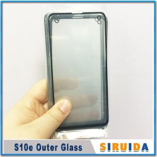 10pcs LCD Front Outer Lens For Samsung Galaxy S10 lite S10lite S10e SM-G9700 Touch Screen Glass Replacement
