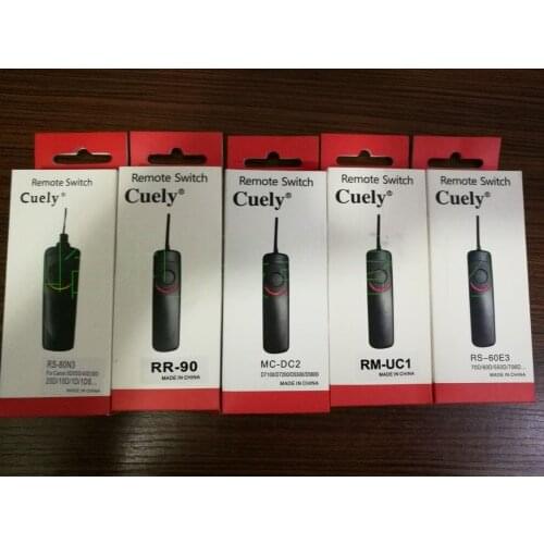 10pcs RS-80N3 RS-60E3 MC-DC2 RR-90 UC1 Camera shutter remote release for Canon for nikon D200 for fuji for olympus DSLR Camera