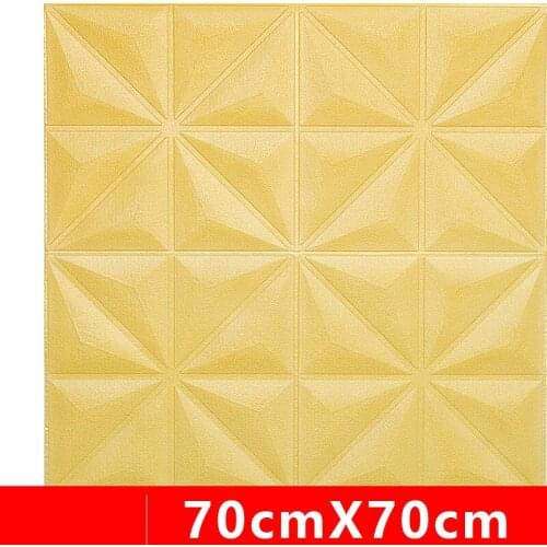 70*70cm 10pcs Luxury 3D Diamond Pattern Waterproof Anti-collision Foam Wall Stickers Living Room Bedroom Decor Soft Wallpaper