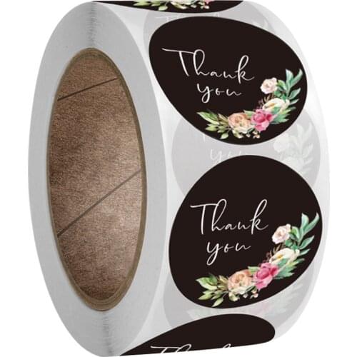 100-500pcs Thank You Stickers Handmade Personalized Logo Stickers Custom Gift Card Business Packaging Stationery Sticker Labels