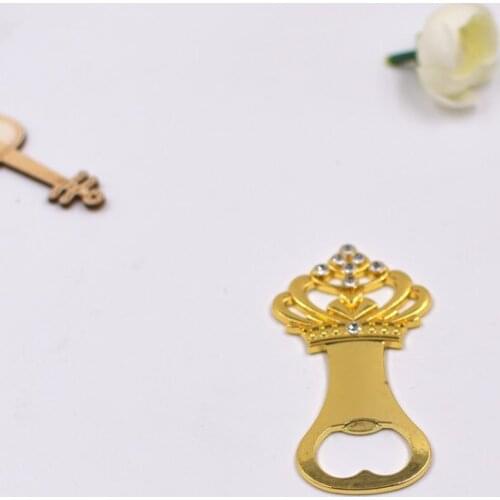 100pcs Gold Crown Bottle Opener Wedding Favors and Gifts Souvenirs for Guests Bridal Shower Gift lin3899