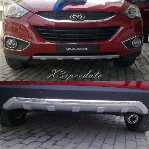 2PCS Front +Rear Bumper Protector PU For ix35 Tucson 2010