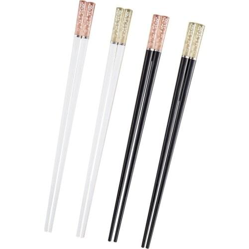 24cm Cherry Blossom Chopsticks PET White Tableware Chinese Sticks To Eat Sushi Tools Household Products Kitchen Gadget Sets