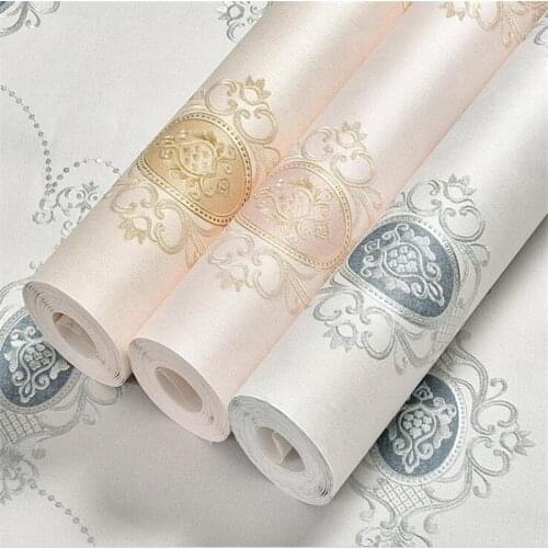 Beibehang deep embossed pastoral 3d flooring Bedroom TV Background Wall Paper Home Decor Living Room flower 3d Mural Wallpaper