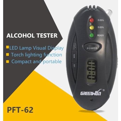 GREENWON Keychain LED Alcohol Tester Breathalyzer Portable Breathalyzer Alcohol Analyzer Diagnostic Tool with torch