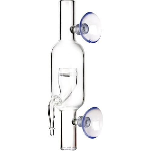 Aquatics Inline CO2 Bubble Diffuser Reactor Injector for Planted Aquarium Tanks Quality Glass Sturdy Ceramic Diffuser