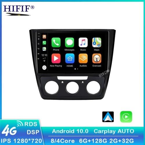 6G+128G Carplay Android 10.0 RDS For SKODA Yeti 5L 2009- 2014 Car Radio Multimedia Video Player Navigation GPS 2 din dvd