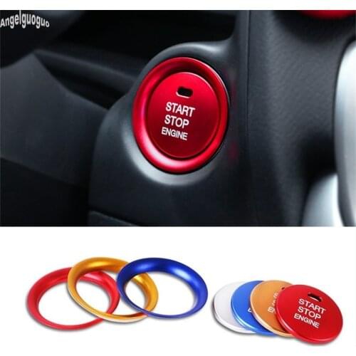 For Mazda Axela CX-4 CX-5 ATENZA Colors Car Engine Start Stop Ring Keyless Start System Button Decoration Covers Car styling