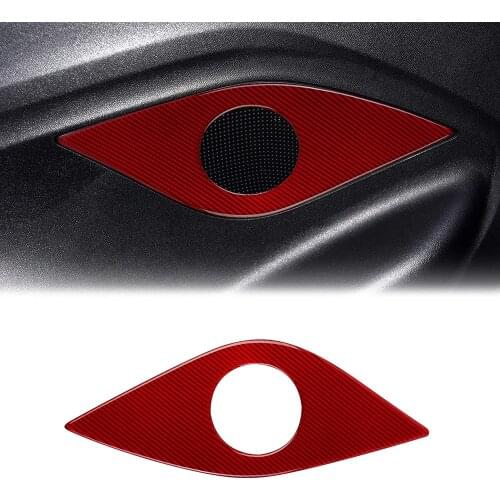 Car Rear Horn Speaker Trim Cover Interior Decoration Stickers for Chevrolet Camaro 2017 2018 2019 2020 (2Pcs Red)