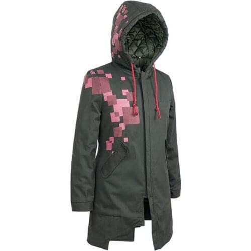 Brdwn Danganronpa 2:Goodbye Despair Unisex Komaeda Nagito Cosplay Costume Long Hoodie Casual Coat Cotton-padded Wadded Jackets